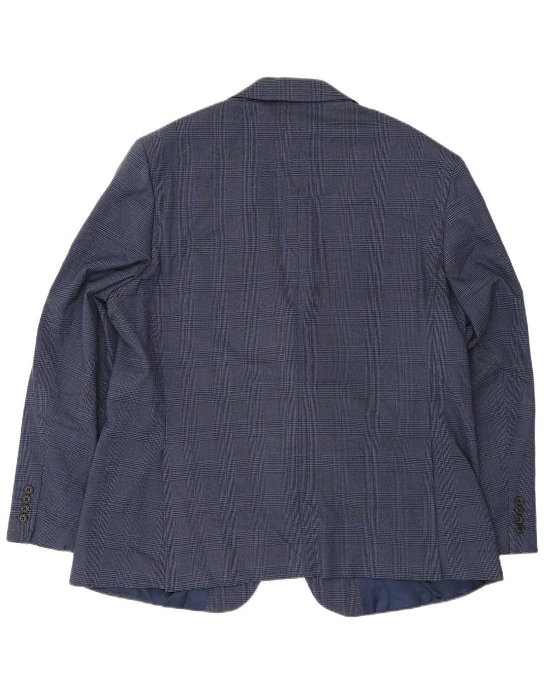Marks & Spencer Veste blazer à 2 boutons pour homme UK 48 2XL Bleu pied-de-poule