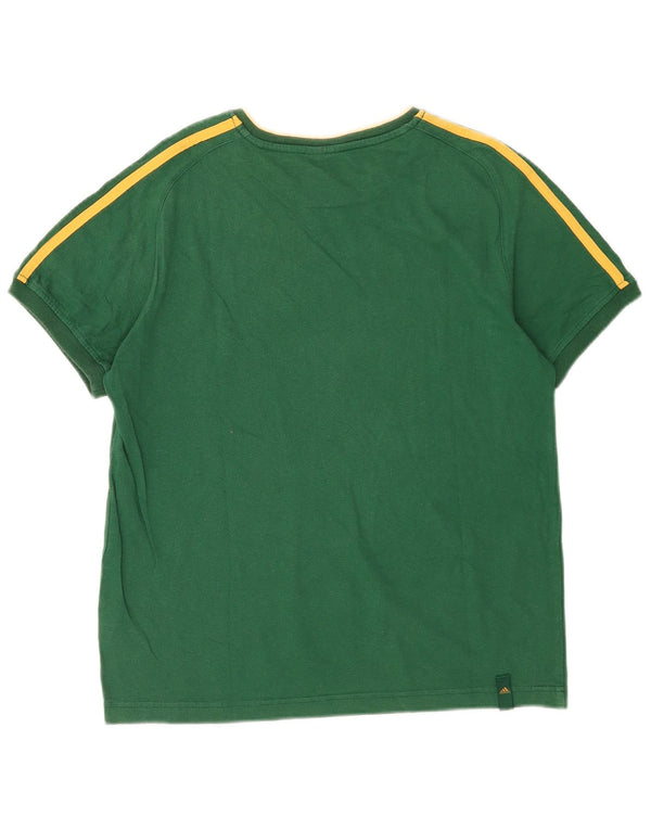 Adidas T-Shirt Homme Top UK 36/38 Petit Vert Coton