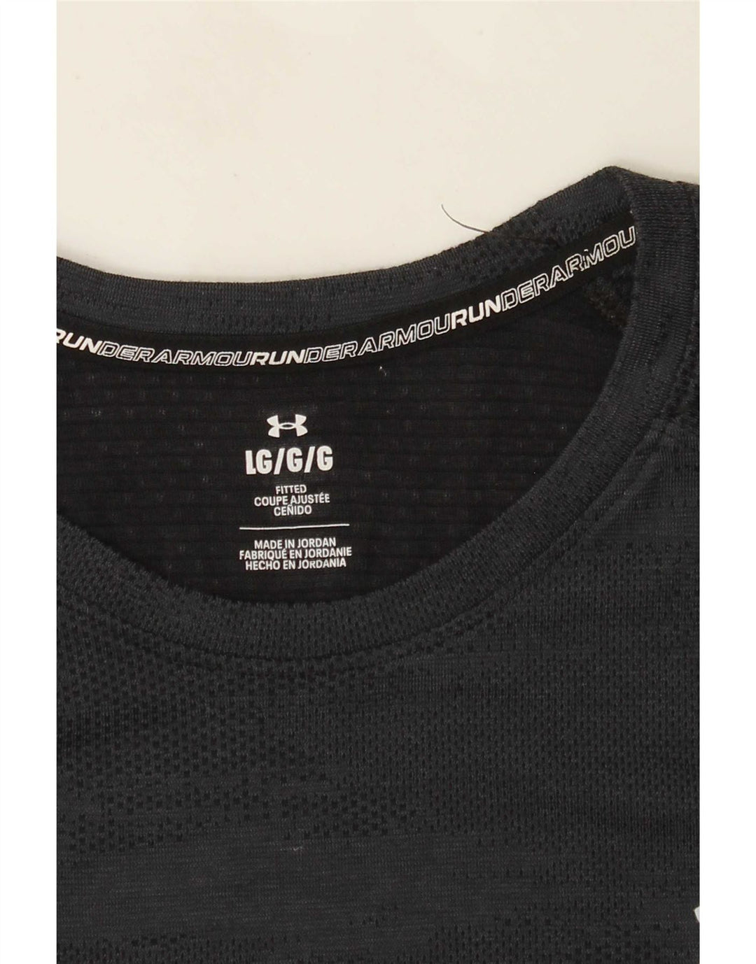 Under Armour T-Shirt ajusté pour hommes, grand, noir, colour block
