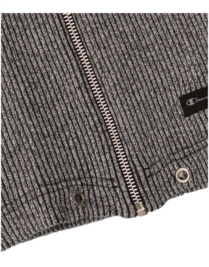 Champion Pull à Capuche Zippé Homme Gris Moyen Coton