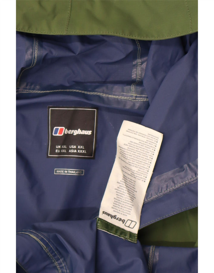 Berghaus Veste de pluie à capuche pour homme UK 44 2XL Vert Polyamide