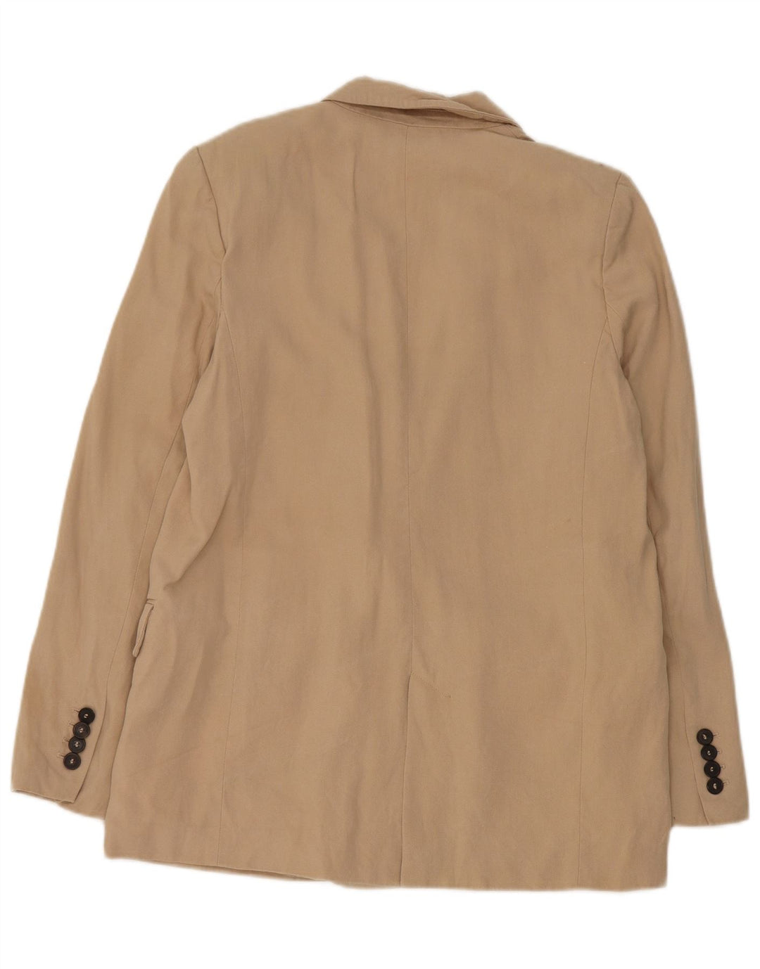 Zara Veste Blazer 1 Bouton Femme UK 6 XS Beige Lyocell