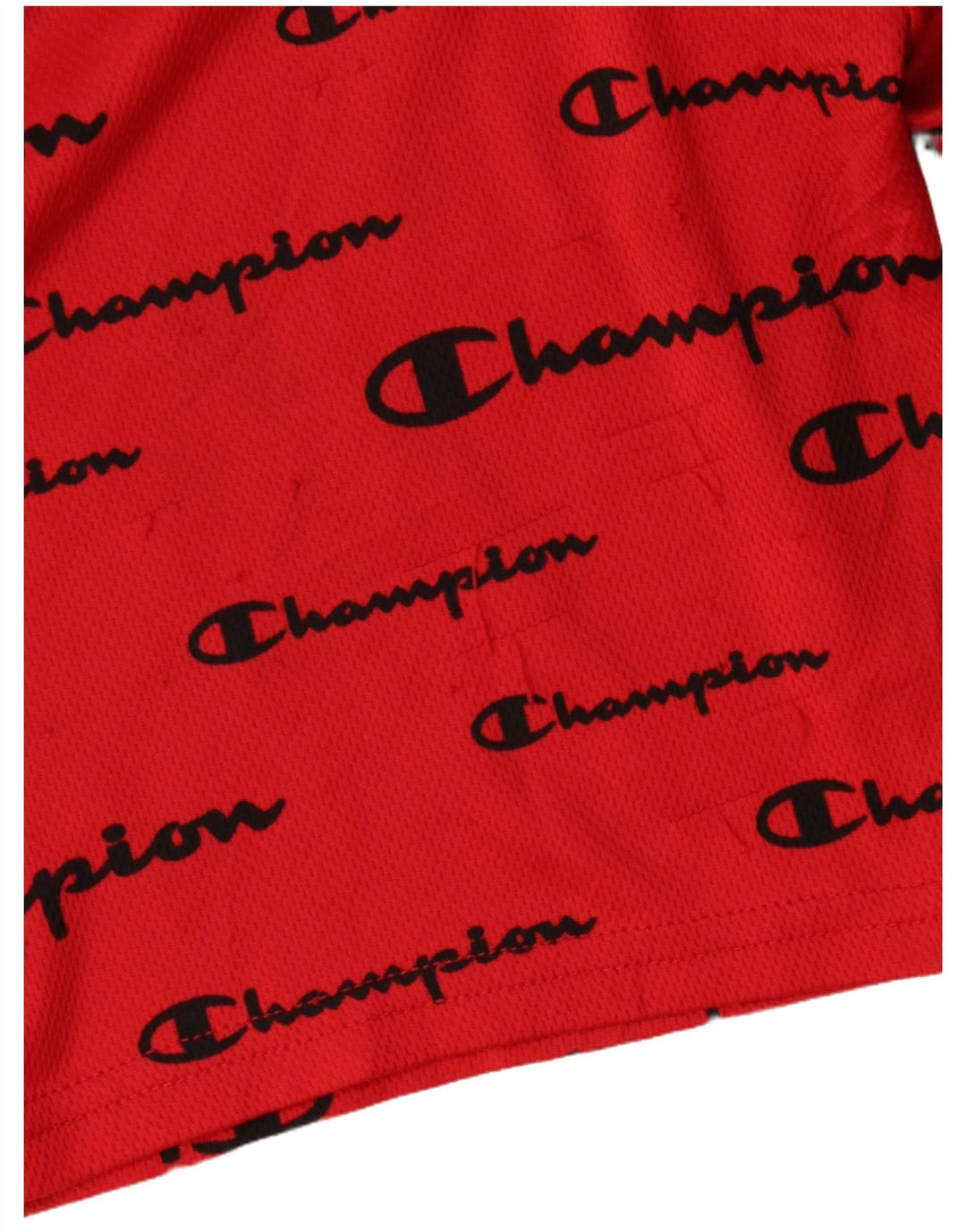 Champion Short de Sport Graphique Garçon 15-16 ans Rouge Polyester