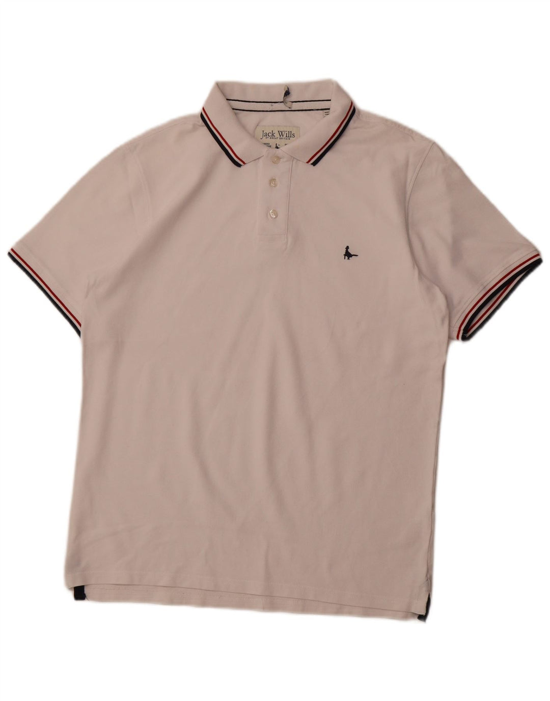 JACK WILLS Polo Homme Blanc Moyen Coton
