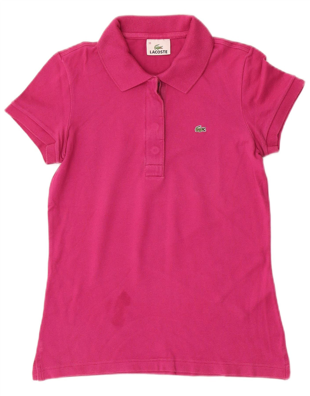 LACOSTE Polo Femme Taille 38 Coton Rose Moyen