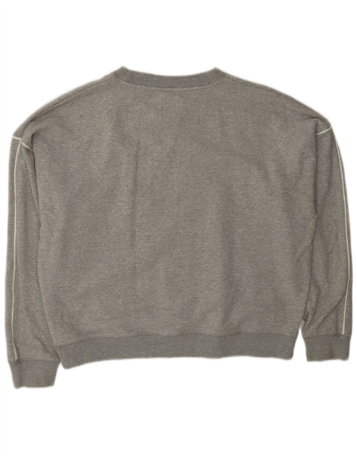 JACK WILLS Sweat-shirt pour femme UK 12 Gris moyen Coton