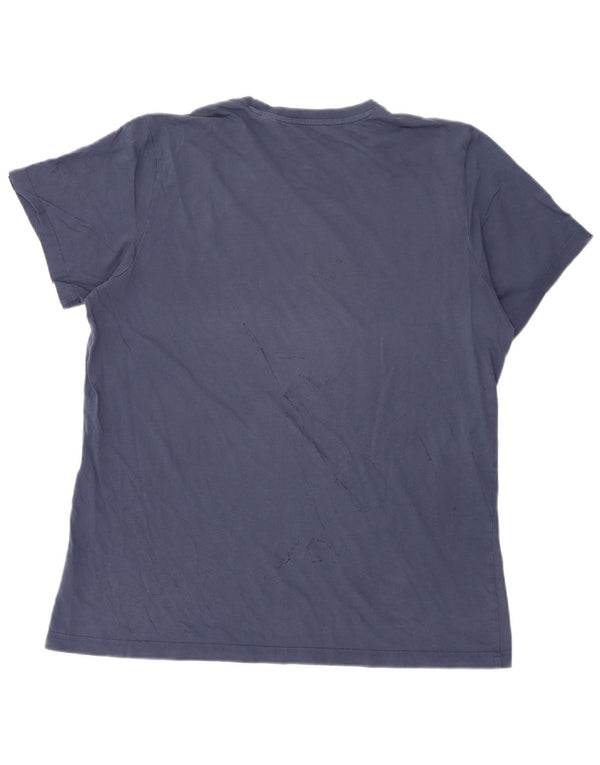 Adidas T-Shirt Graphique Homme Top XL Bleu Marine Coton