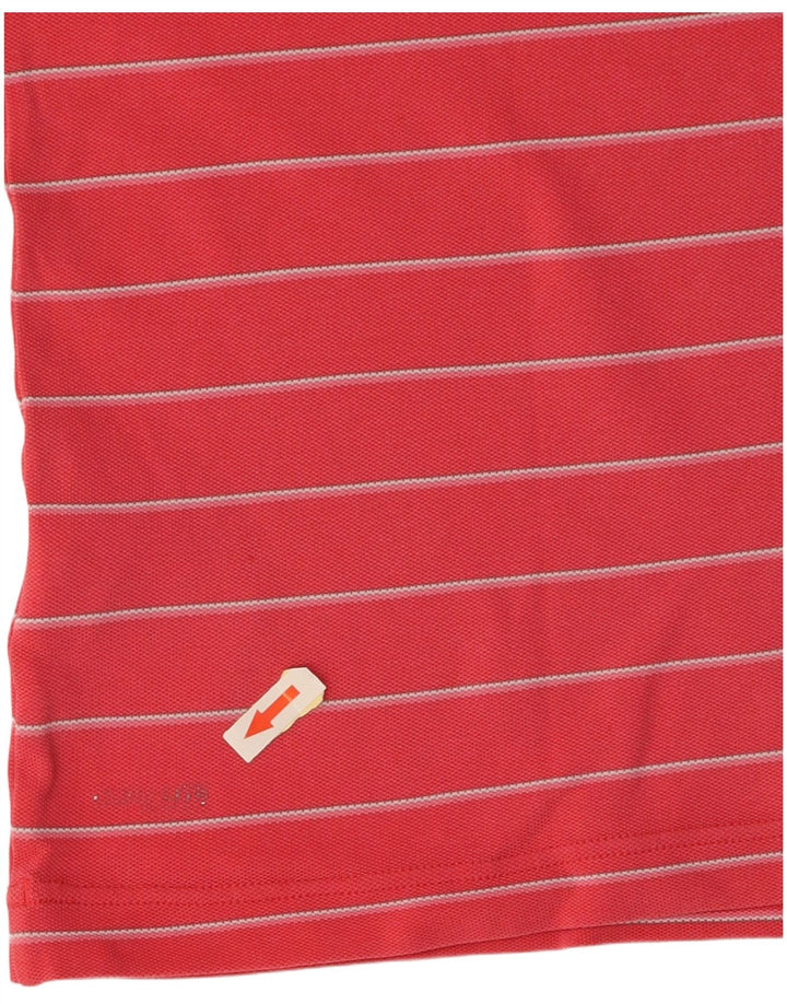 ADIDAS Polo Clima 365 pour femme UK 16 Grand coton rayé rose