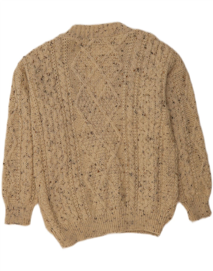 OAK TREE Cardigan Homme Laine Mouchetée Beige Moyen