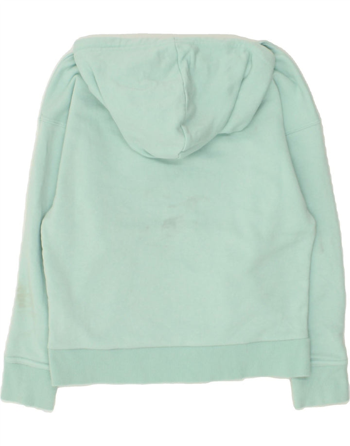 PUMA Womens Loose Fit Graphic Hoodie Jumper UK 6 XS Green Cotton | Vintage Puma | Thrift | Second-Hand Puma | Used Clothing | Messina Hembry 
