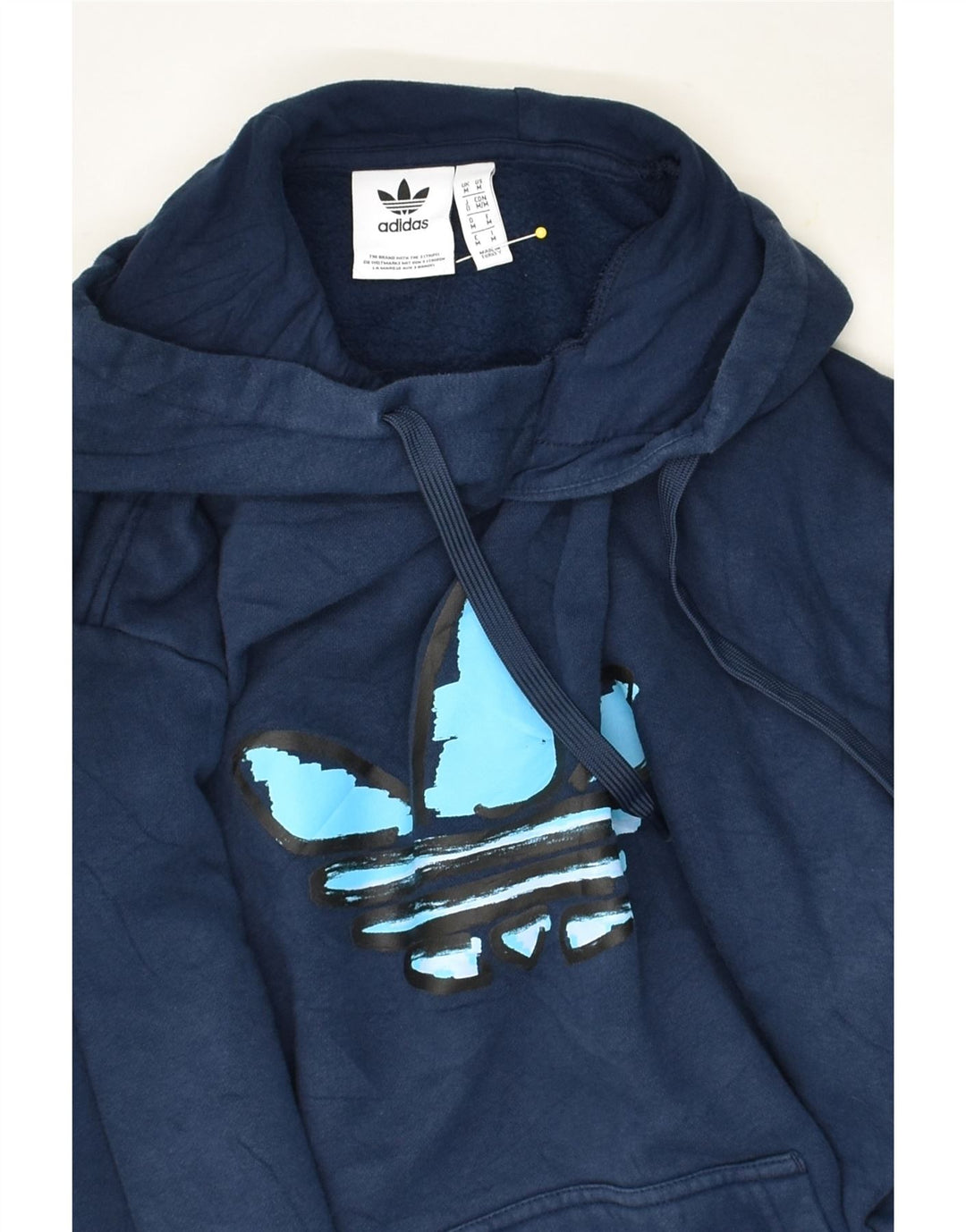 ADIDAS Pull à capuche graphique pour homme en polyester bleu marine moyen