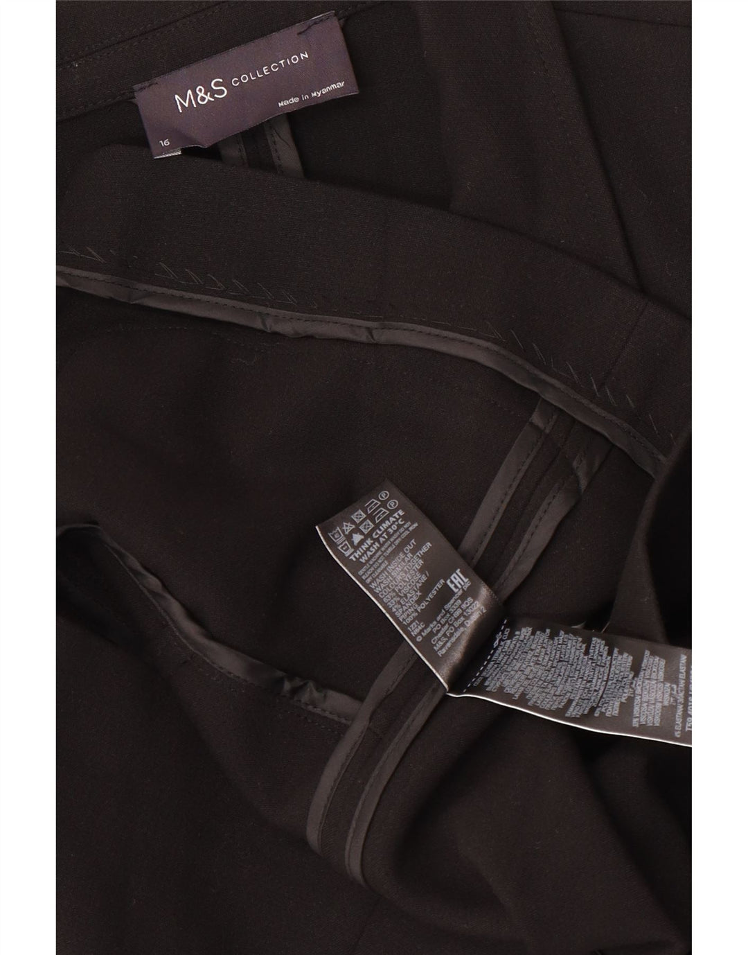 Marks & Spencer Veste blazer double boutonnage pour femme UK 16 Large Noir