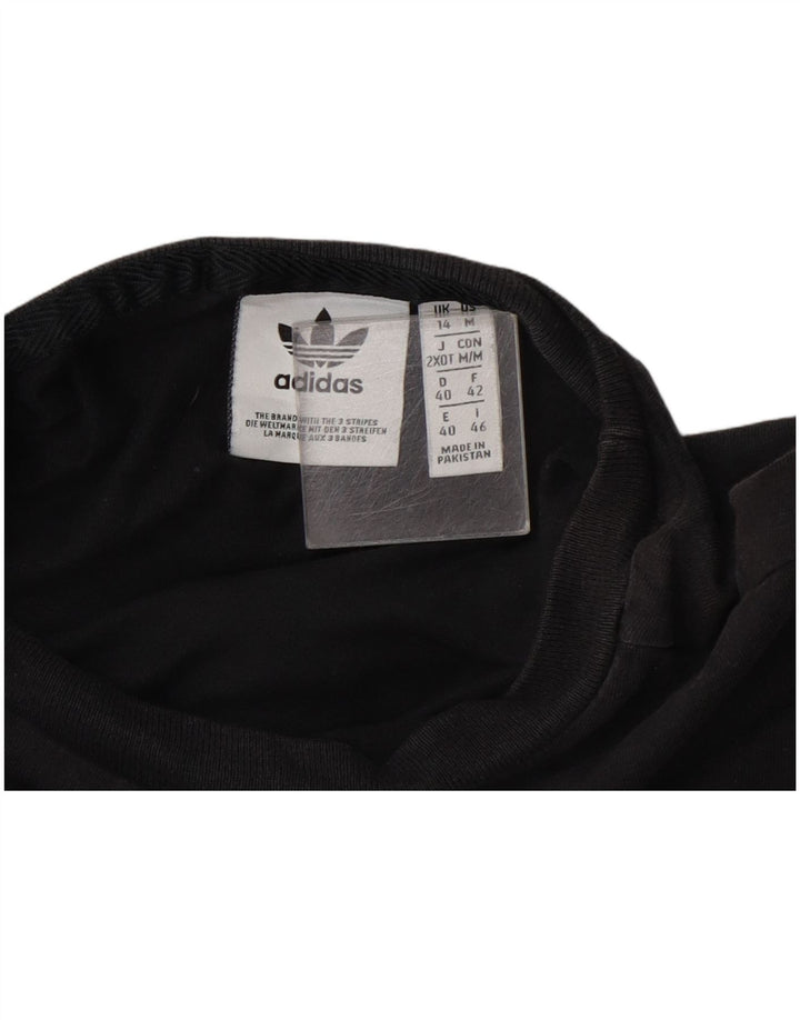 Adidas T-shirt graphique pour femme UK 14 Noir moyen
