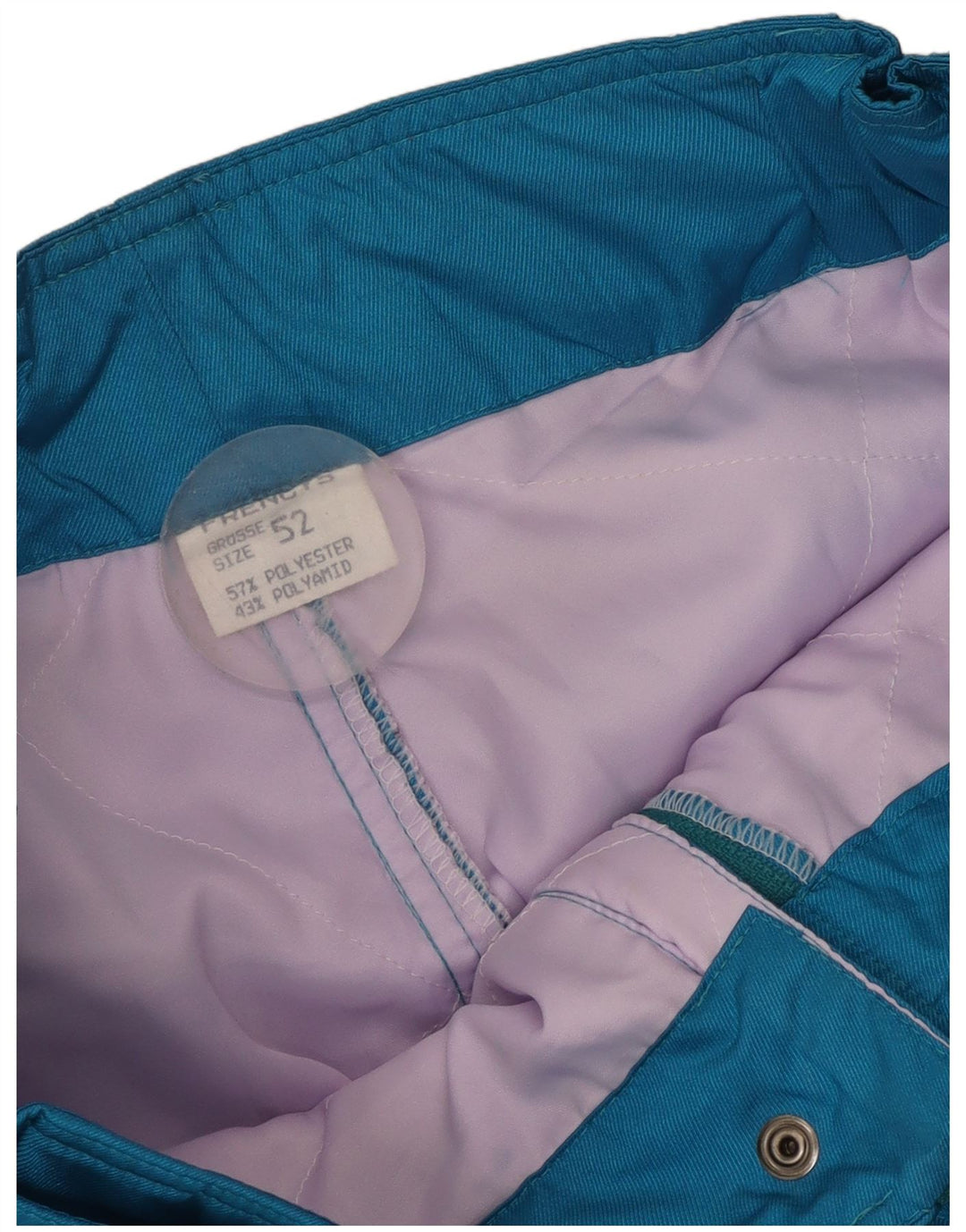 vintage Mens Joggers Pantalon de ski IT 52 Grand Bleu Polyester