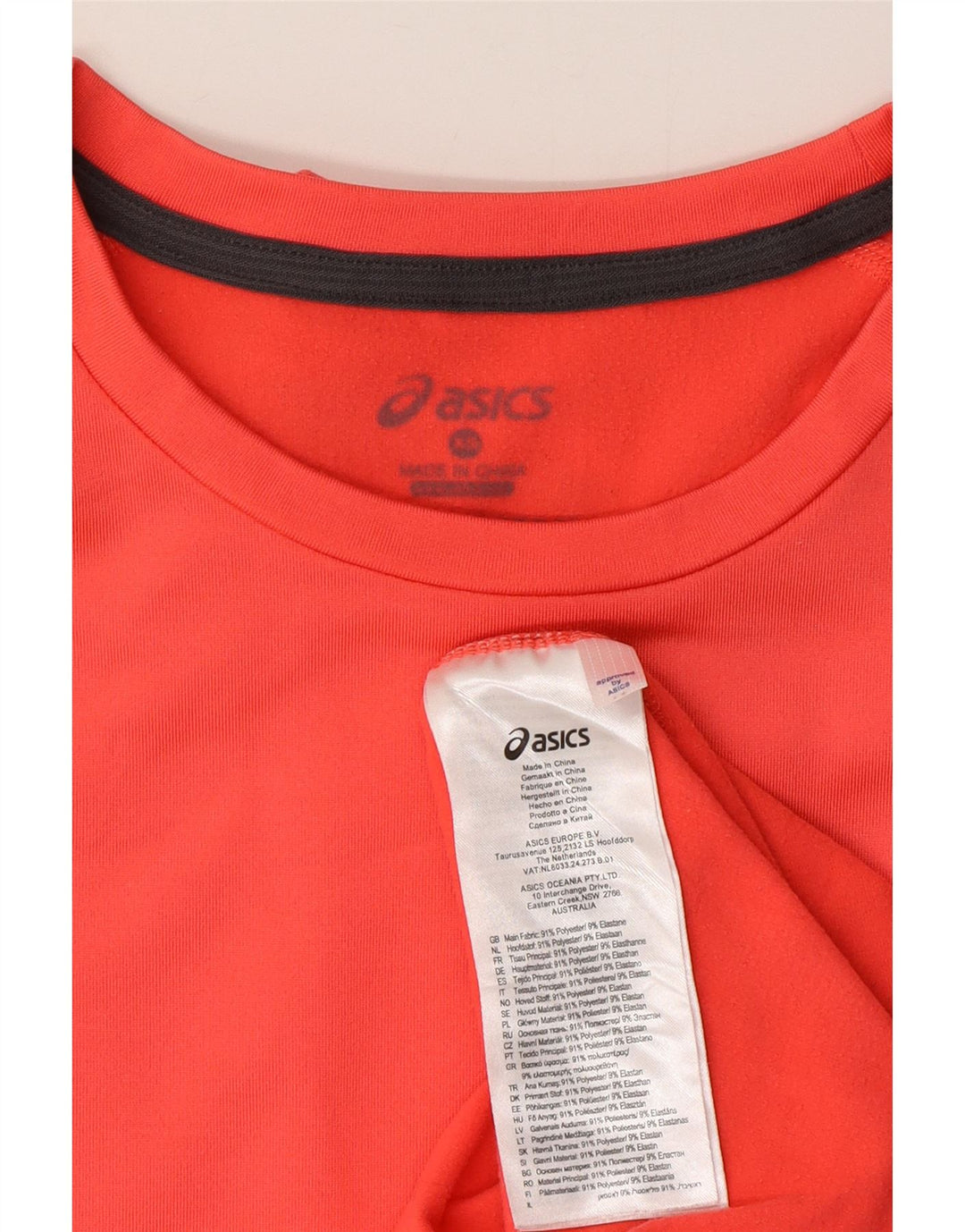 Asics Haut à manches longues pour femme UK 6 XS Rose Colourblock Polyester