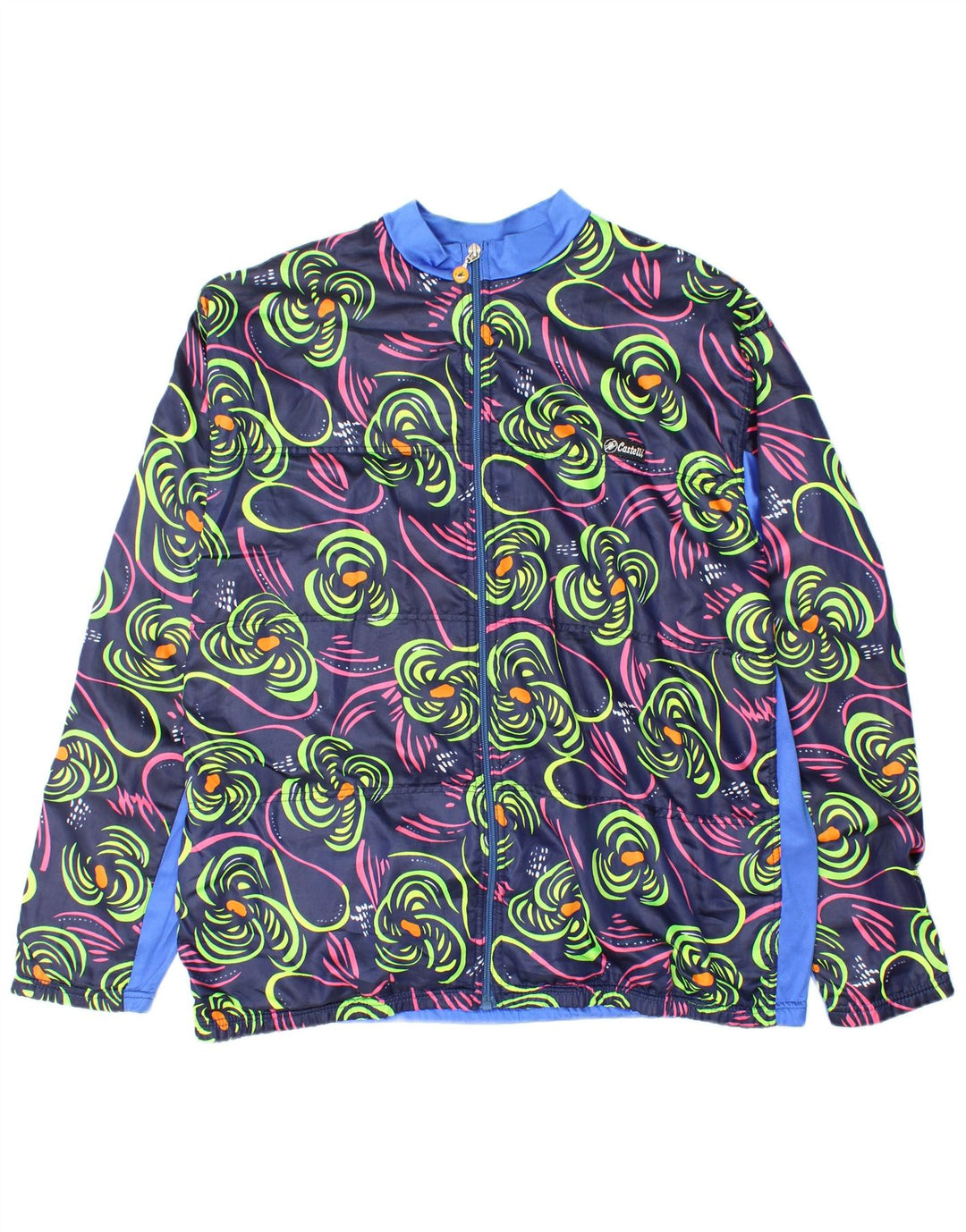 Castelli Veste de Survêtement Homme Large Bleu Marine Floral Nylon