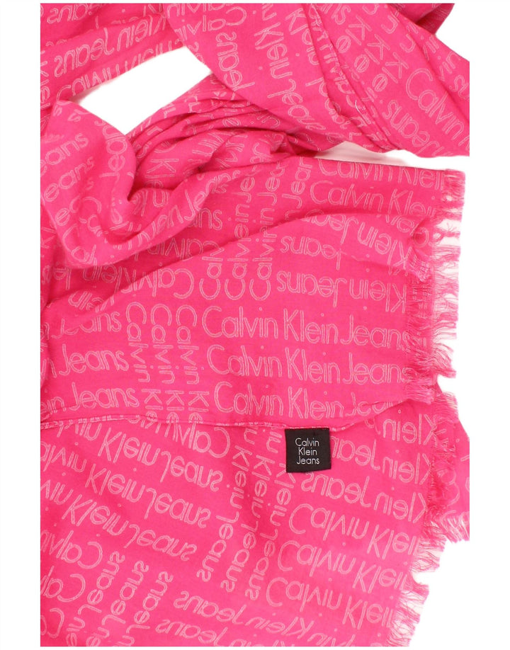 Calvin Klein Jeans Écharpe rectangulaire graphique pour femme, taille unique, rose