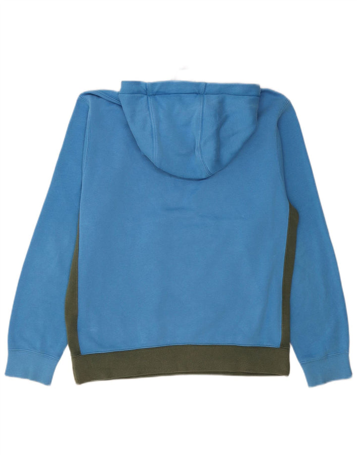 NIKE Pull à capuche à col zippé pour homme Petit Bleu Colorblock Coton