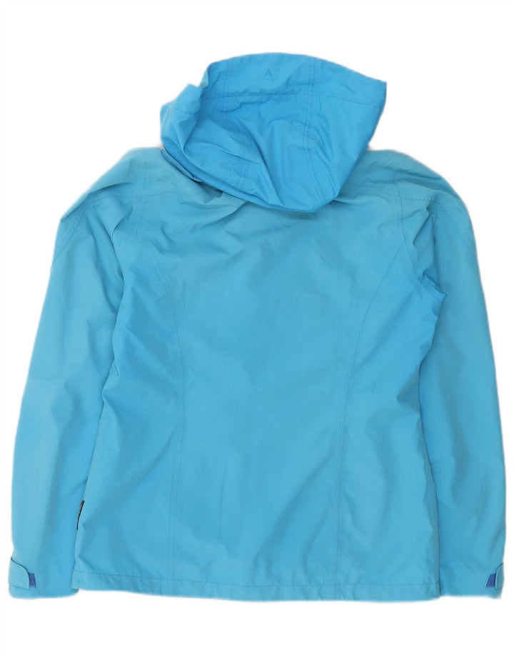Schoffel Veste de pluie à capuche pour femme UK 10 Small Bleu Polyester