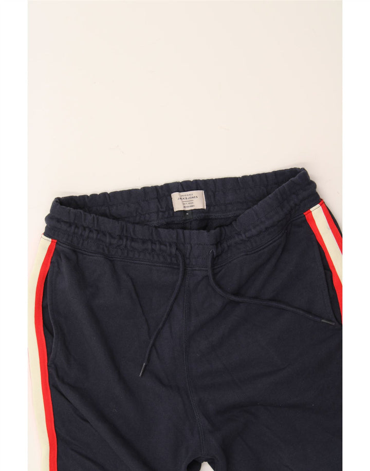 JACK & JONES Mens Sport Shorts Medium Navy Blue Colourblock Cotton Vintage Jack & Jones and Second-Hand Jack & Jones from Messina Hembry 