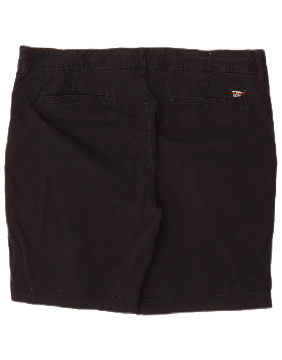 Superdry Short Chino Slim W36 Homme Grand Noir Coton
