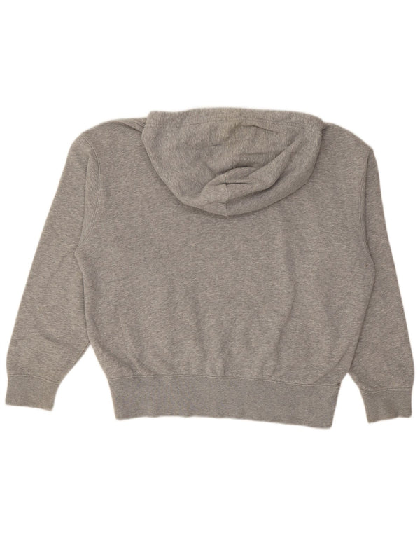 NIKE Pull à capuche surdimensionné pour femme UK 6 XS Gris Coton