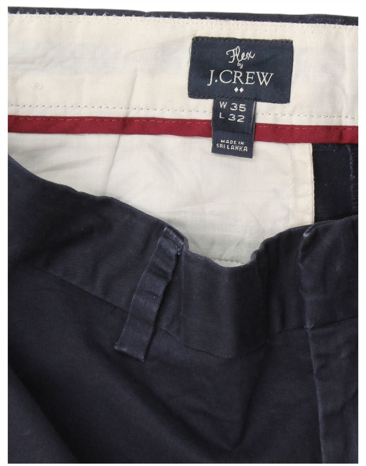 J. CREW Pantalon Chino Slim Flex Homme W35 L30 Bleu Marine Coton