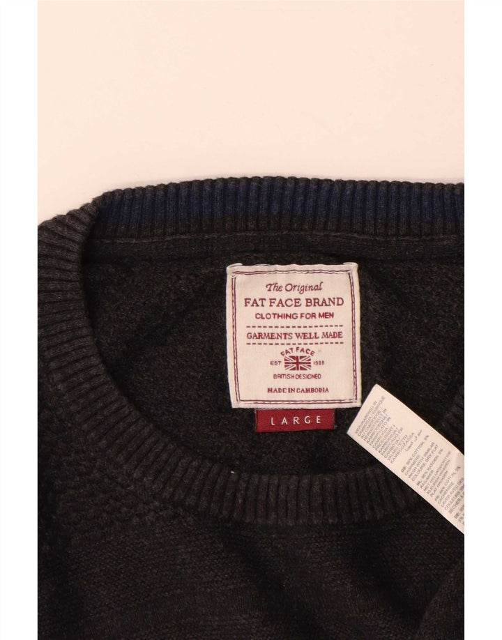 Fat Face Pull ras du cou pour homme en coton gris Taille L