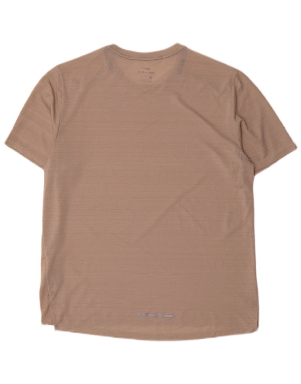 Nike T-shirt Dri Fit pour homme en polyester à fines rayures roses