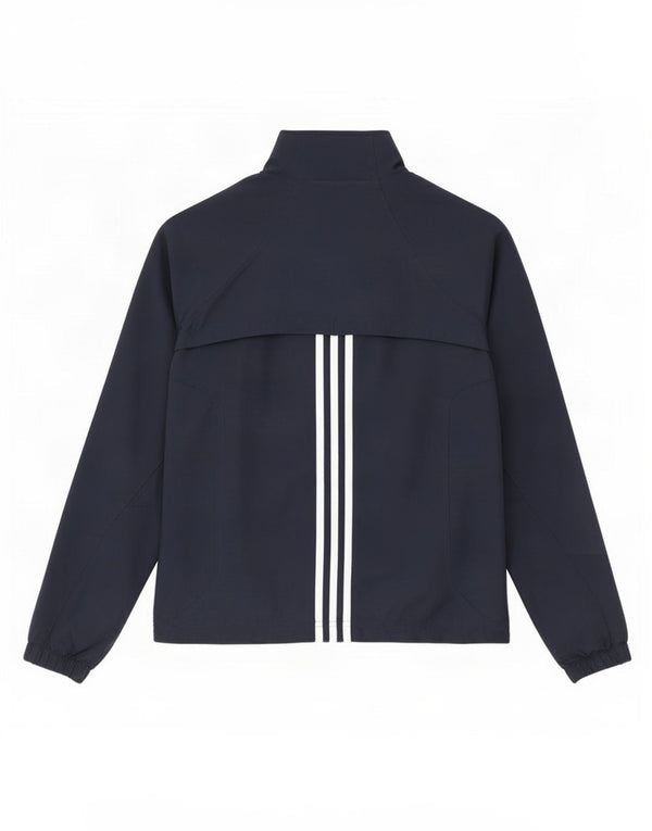 Adidas Womens Tracksuit Top Jacket UK 10 Small Navy Blue Polyester