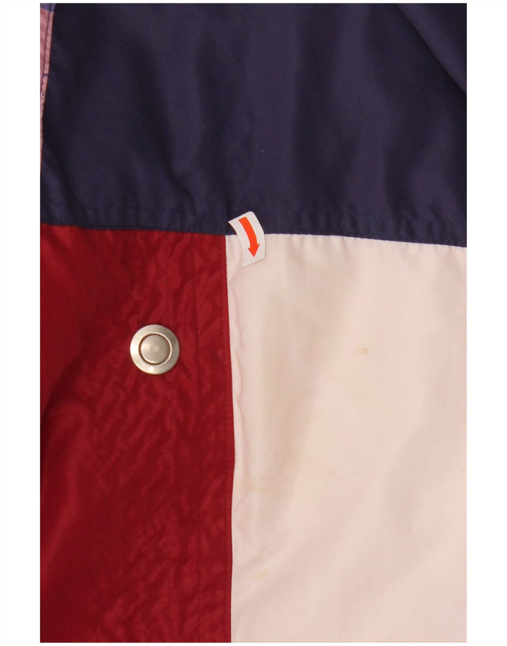 VINTAGE Veste de survêtement graphique pour homme 2XL Bleu marine Colourblock