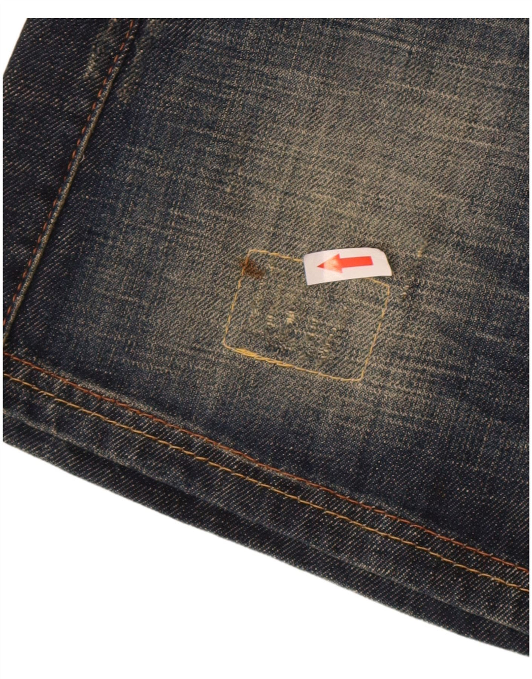Benetton Femme Mini Jupe En Jean IT 44 Medium W32 Bleu Marine