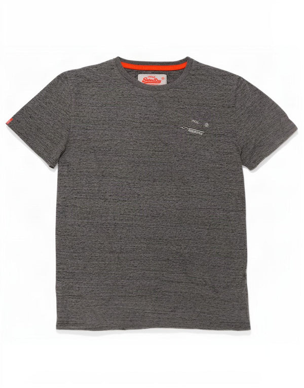 Superdry T-Shirt Homme Petit Gris Moucheté Coton