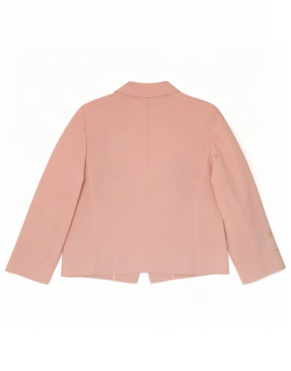 Marella Veste blazer ouverte à manches 3/4 pour femme UK 18 XL Triacétate rose