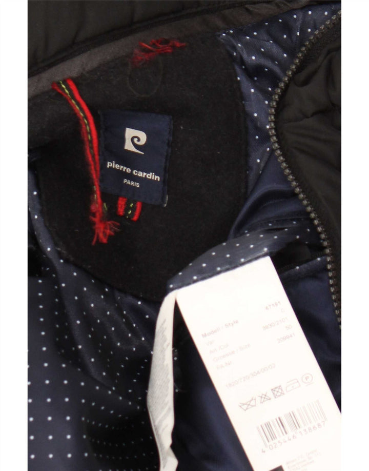 Pierre Cardin Manteau Coupe-Vent Homme IT 50 Large Laine Bleu Marine