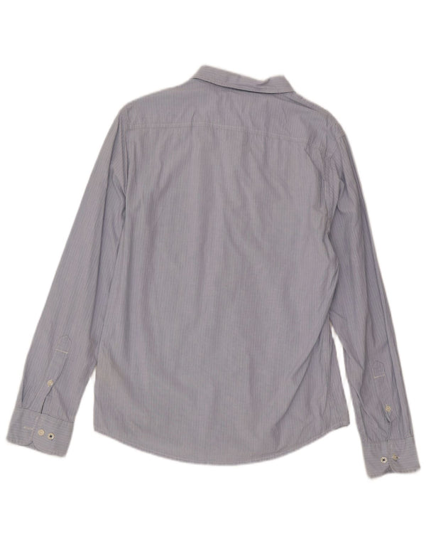 Lee Chemise Slim Fit Homme Bleu Moyen en Coton à Fines Rayures
