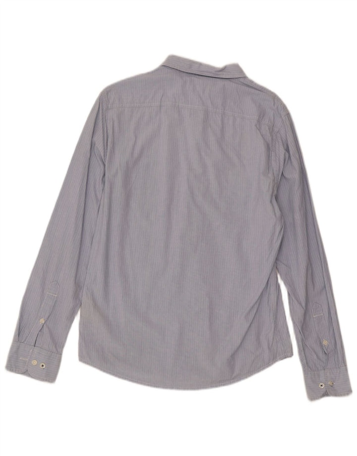 Lee Chemise Slim Fit Homme Bleu Moyen en Coton à Fines Rayures