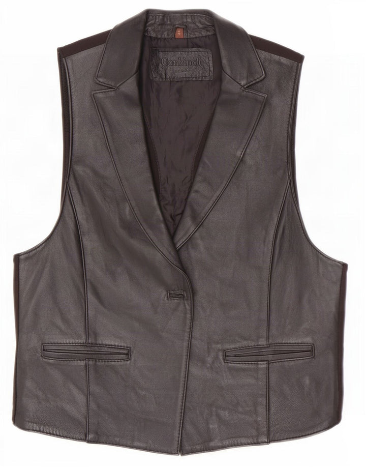 Conbipel Gilet Femme IT 44 Cuir Noir Moyen