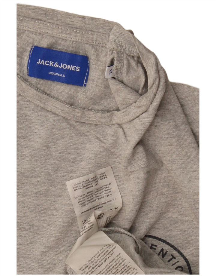 JACK & JONES T-Shirt Graphique Homme XL Gris Coton