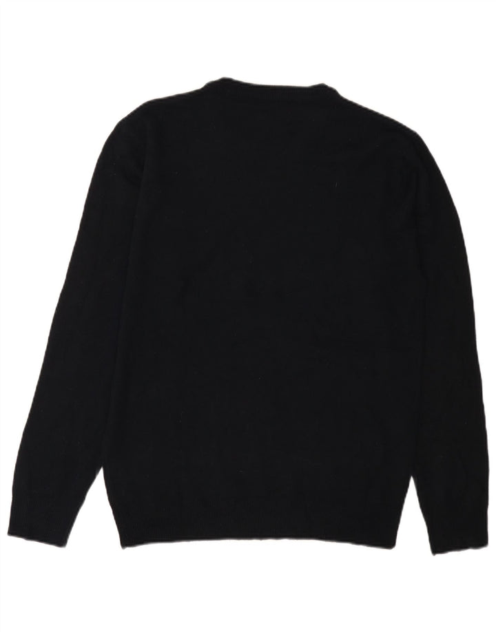 PIERRE CARDIN Pull col rond homme petit noir acrylique