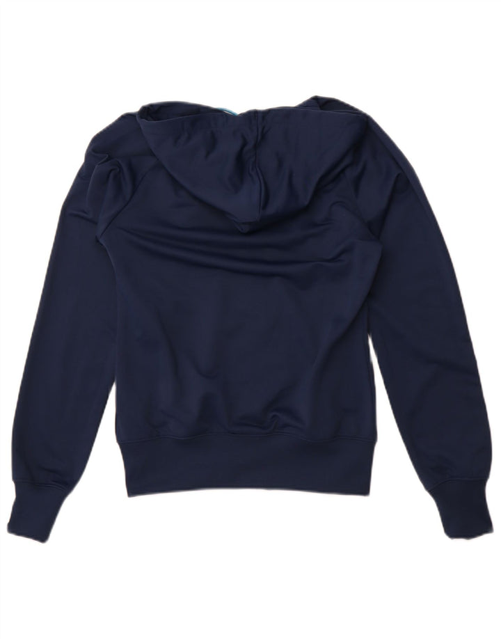 Nike Pull à capuche zippé pour femme UK 10 Petit Bleu marine Polyester