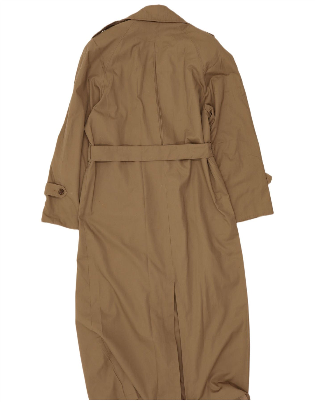 vintage Femme Longline Oversize Trench Coat IT 40 Petit Polyester Beige
