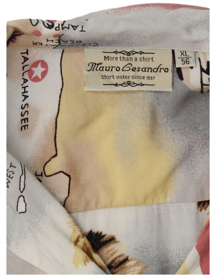 MAURO GESANDRO Chemise à Manches Courtes à Motif Abstrait Homme XL Multicolore