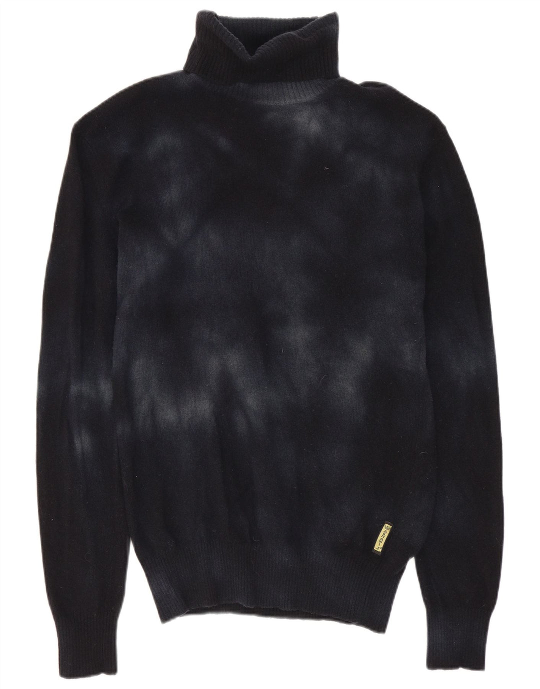 Armani Jeans Pull col roulé pour femme UK 10 Petit Bleu marine Tie Dye