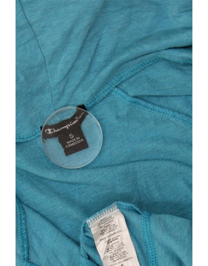 Champion Pull à capuche zippé pour femme UK 10 Petit Bleu Coton
