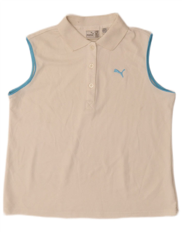 PUMA Polo sans manches pour femme UK 14 Medium Off White