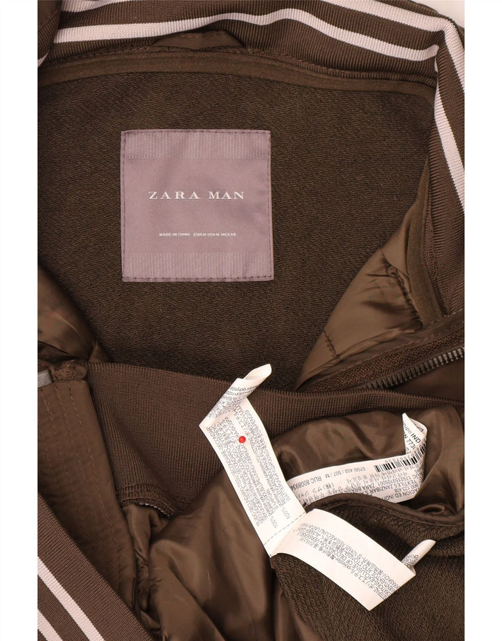 Zara Hommes Survêtement Top Veste Kaki Moyen Colorblock Polyester