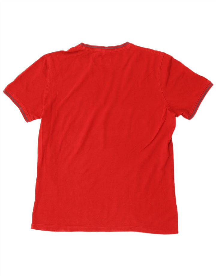 Carrera Homme T-Shirt Top Large Rouge Coton