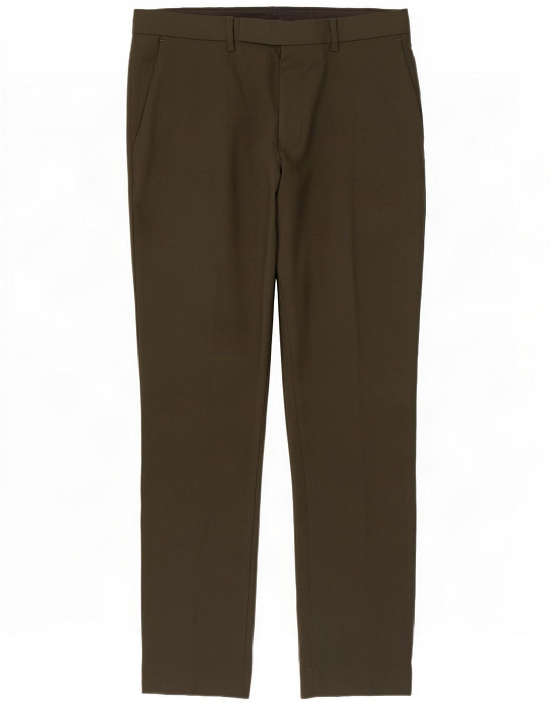 Marks & Spencer Pantalon de costume pour homme W34 L31 Kaki Polyester