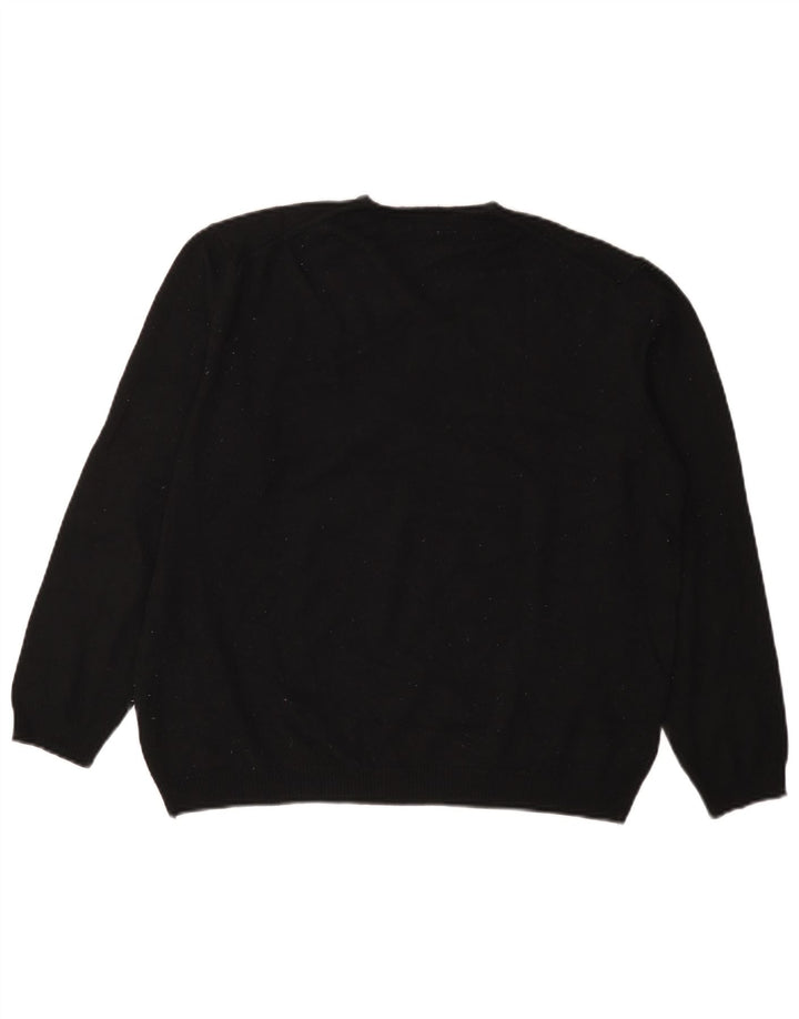 Zara Pull col V en laine noir moyen pour homme